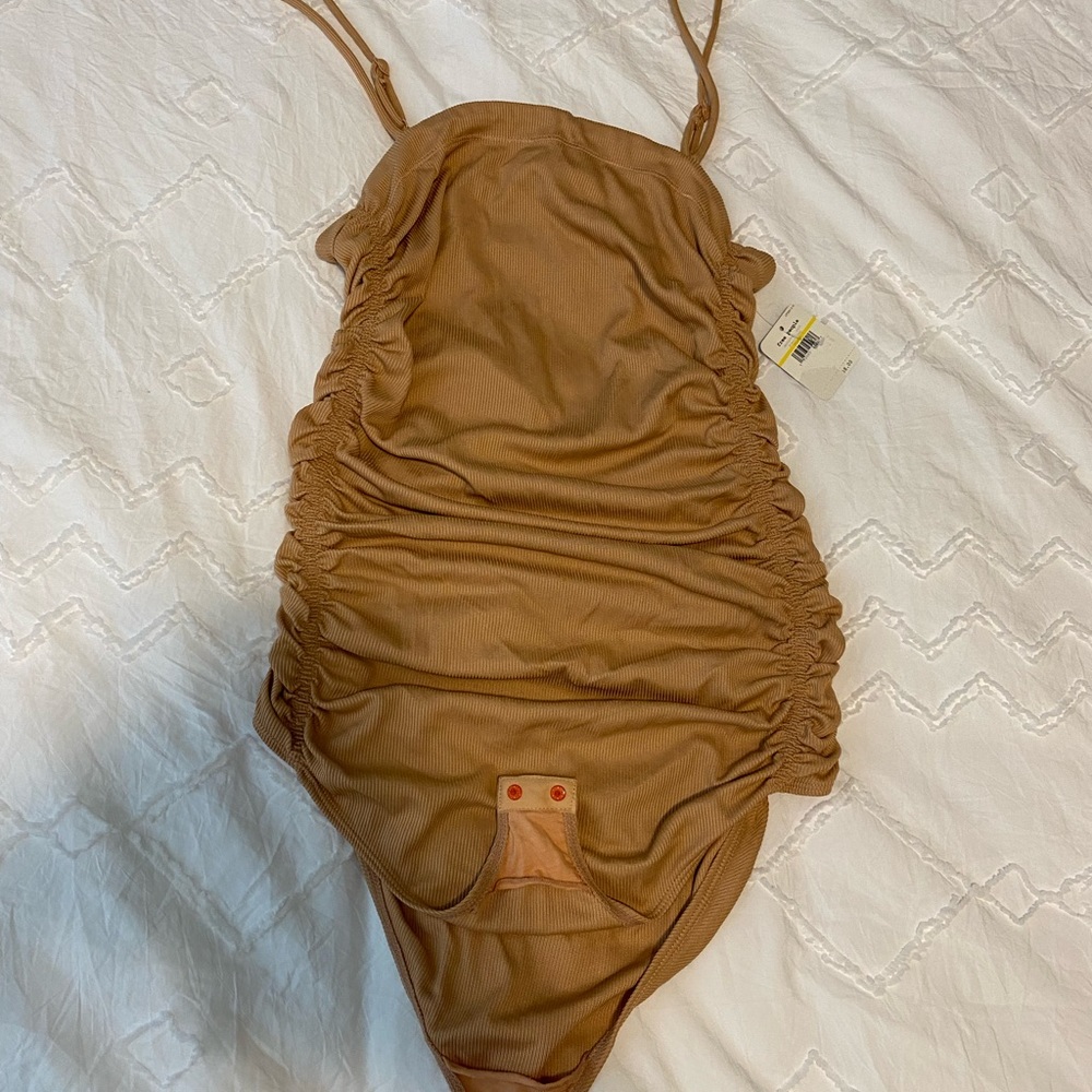 Free People tan bodysuit NWT